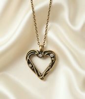 Vitage Look Herz-Anhänger - Bronze - NEU