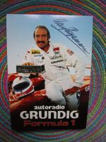 CLAY REGAZZONI CH RENNFAHRER AUTOGRAMMKARTE GRUNDIG ANTIK