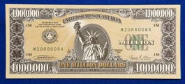 **1 Million Dollar USA Banknote in Top**