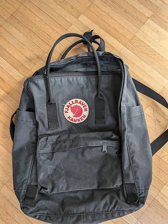 Rucksack Fjällräven Kanken Stoff schwarz gebraucht