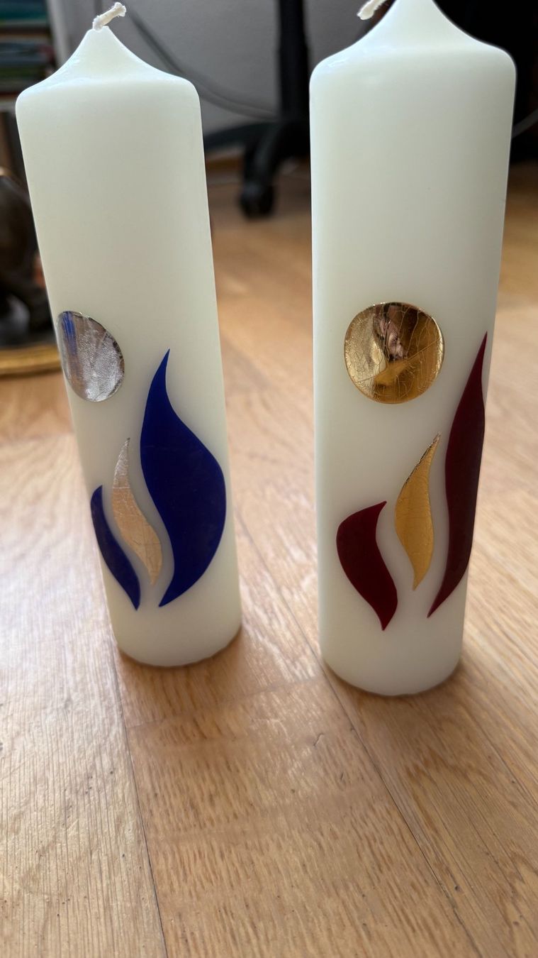 Candele: 2 Osterkerzen – Nuovo e nell'imballaggio originale da Winznau venduto da Puha2001