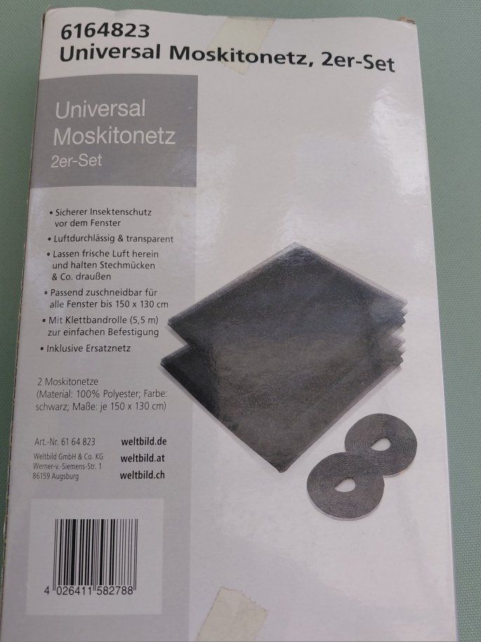 Altro per la casa: Universal Moskitonetz 2er Set, 150 cm  x 130 cm NEU. – Nuovo e nell'imballaggio originale da Killwangen venduto da Marc-Antonio 1