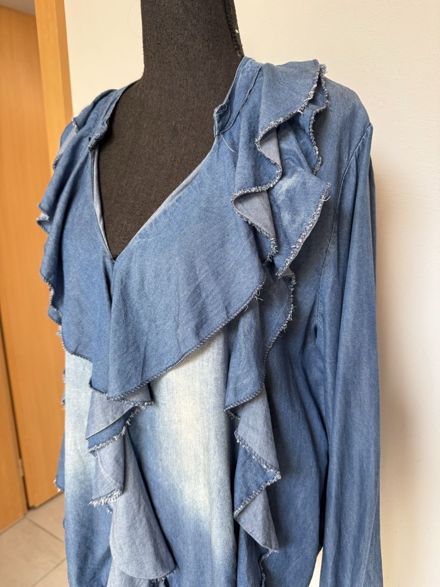 Camicette: Boho Rüschenbluse in Jeansoptik – Nuovo (secondo la descrizione) da Sigriswil venduto da ck56 2