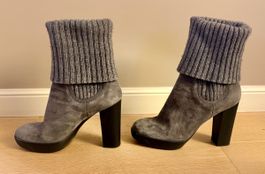 Hogan bottines daim gris maille T40 neuves