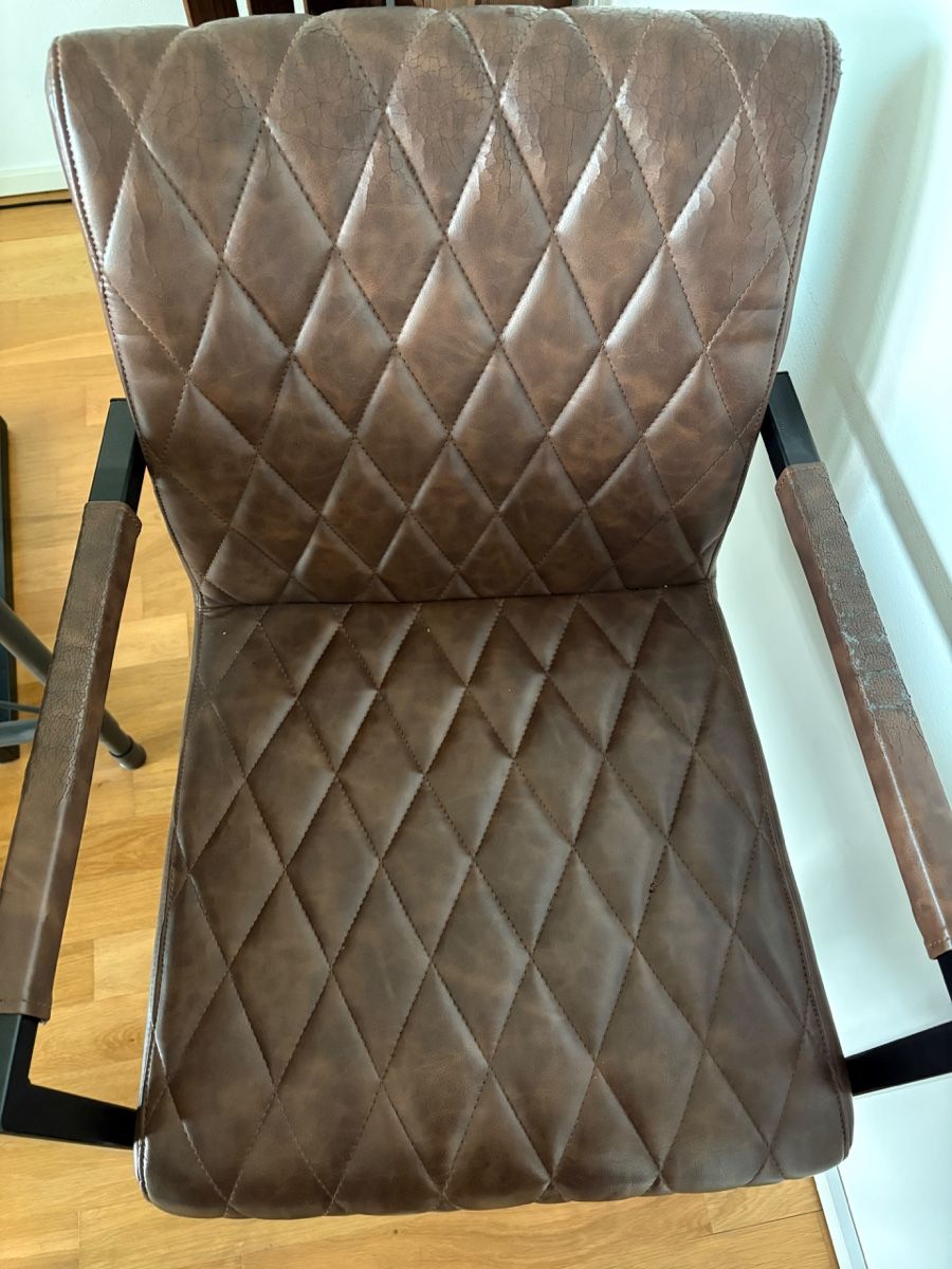 Chaises: Esstisch Stühle Kunstleder braun – D'occasion à Baden par viktoria_balzer 1