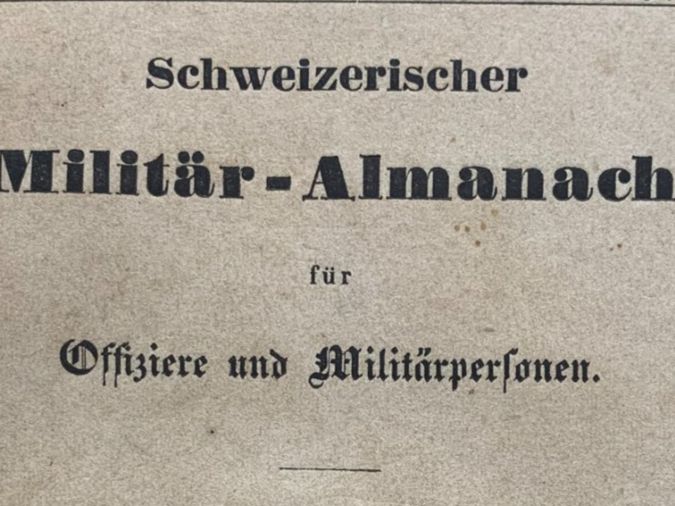Documenti: "Schweizerischer Militär - Almanach - 1845" – Usato da Sorengo venduto da 74in 9