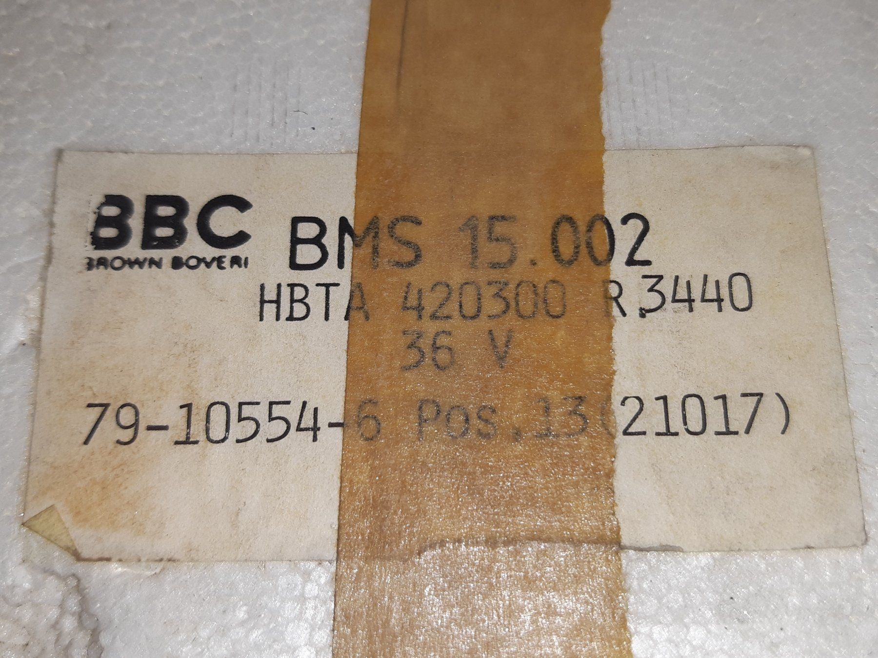 Componenti elettronici: Grosser Industrieschütz! Typ BMS 15.002! – Usato da Lohn-Ammannsegg venduto da Molch7 5