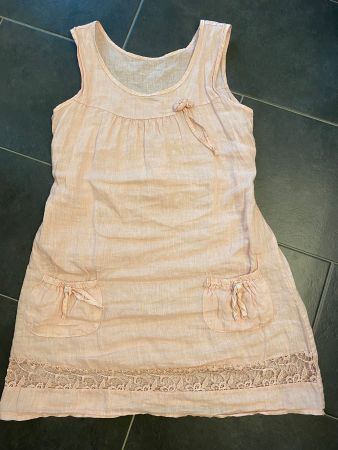 Leinenkleid olive, Made in Italy