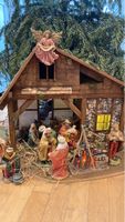 Weihnachtskrippe🎄mit Figuren, wunderschöne Winterdeko!