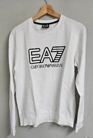 Pull EA7 Emporio Armani blanc occasion en bon état Taille M