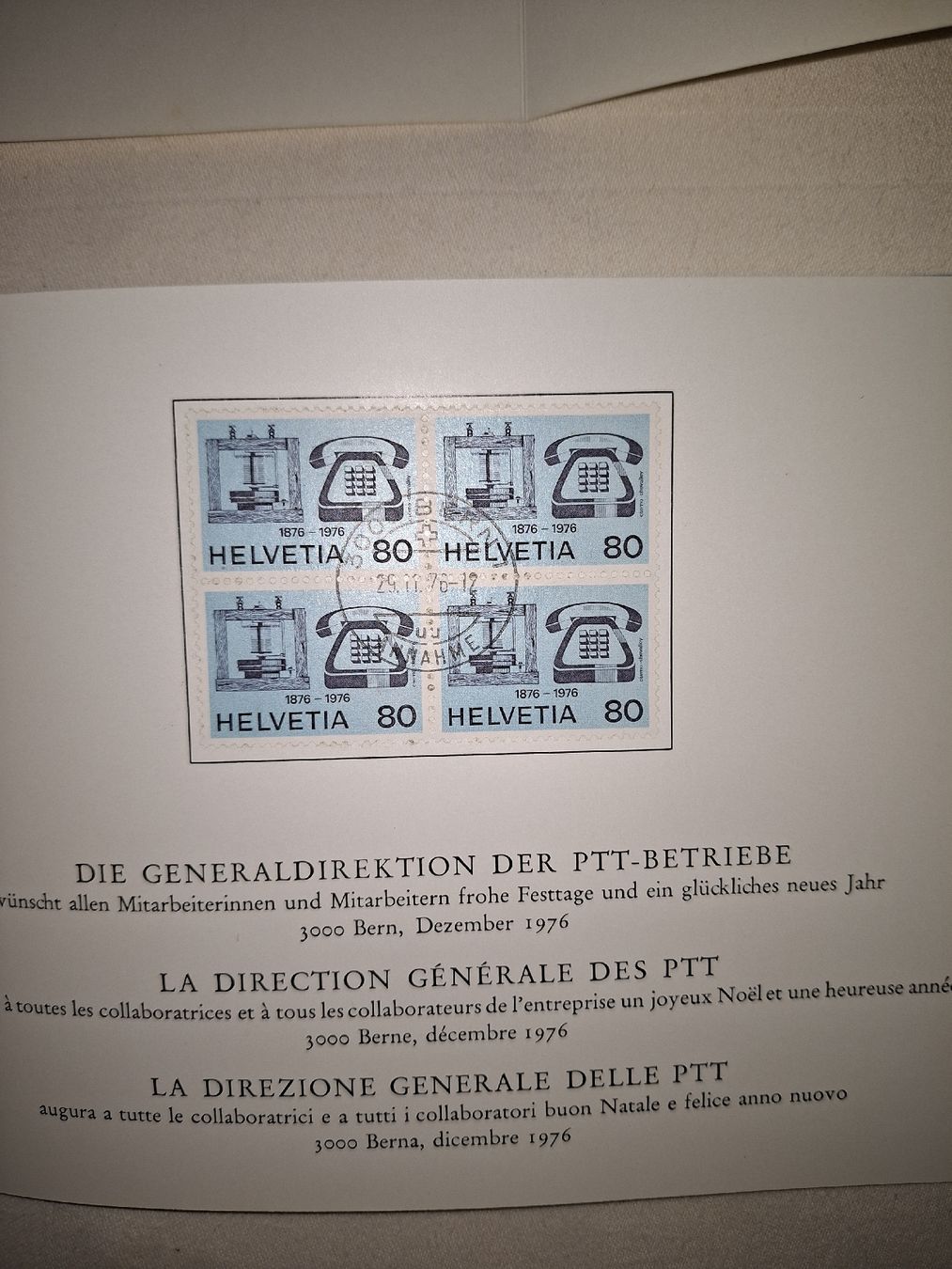 Alle Briefmarken: Schweizer PTT Neujahrskarten mit Briefmarken – Gebraucht aus Masein von vin_5yx5 4