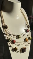 Collier IKITA multicouche doré et coloré