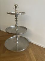 Etagere silbrig 3-Stöckig