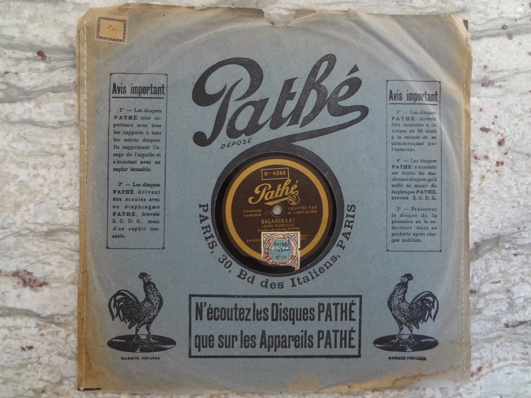 Dischi in vinile: 3 disques 78 tours saphir de Maurice Chevalier – Usato da Aigle venduto da Robflac55 2
