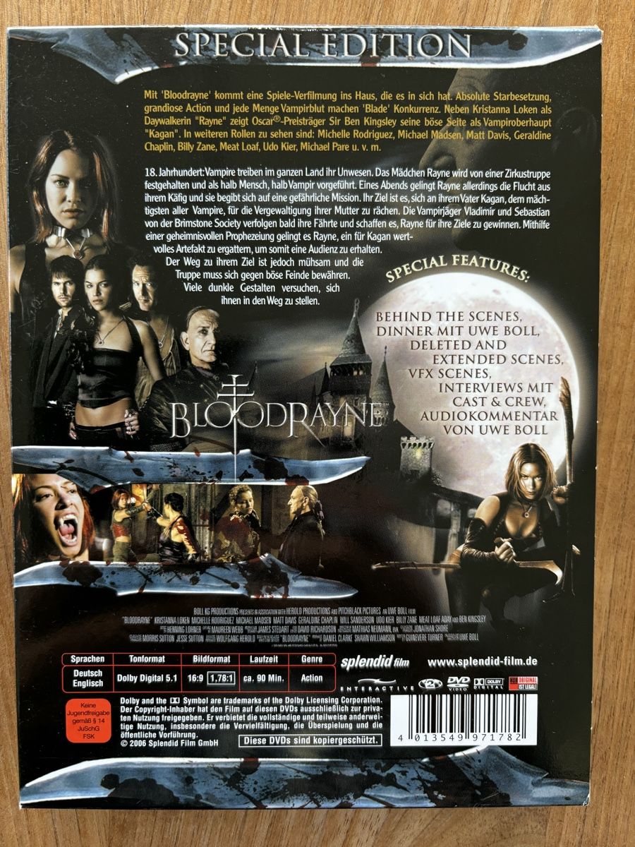 Tutti i DVDs: DVD Bloodrayne - 2 Disc Special Edition – Usato da Belp venduto da brb66 1
