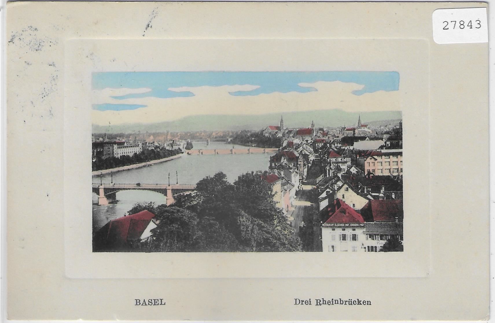 Cartoline postali: Basel - Drei Rheinbrücken - Passepartout – Usato da Ettingen venduto da Kartenplanet