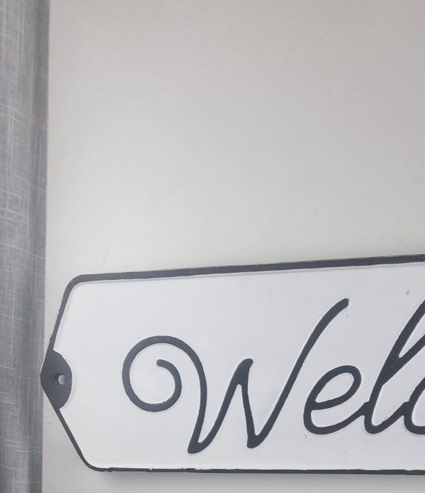Insegne: Schönes Blechschild Welcome – Usato da Flums venduto da Flumsantik 2