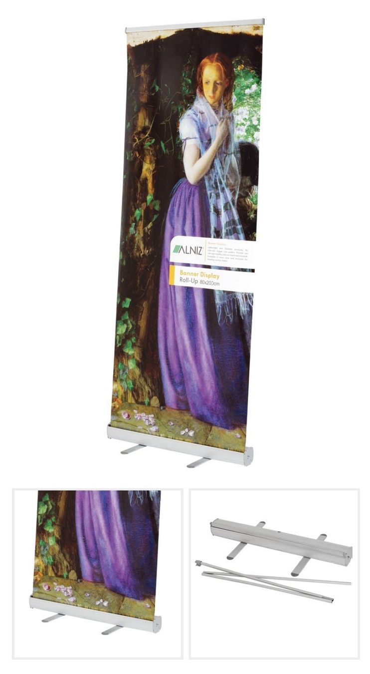 Allestimento di negozi e stand fieristici: ROLL UP BANNER 800 mm x 2000 mm - EINSEITIG – Nuovo e nell'imballaggio originale da Volketswil venduto da Alniz 7
