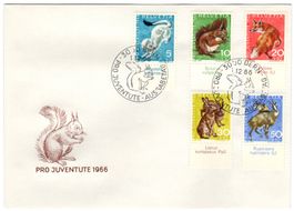 Pro Juventute Serie 1966 mit TAB (Lat) auf offiziellem FDC
