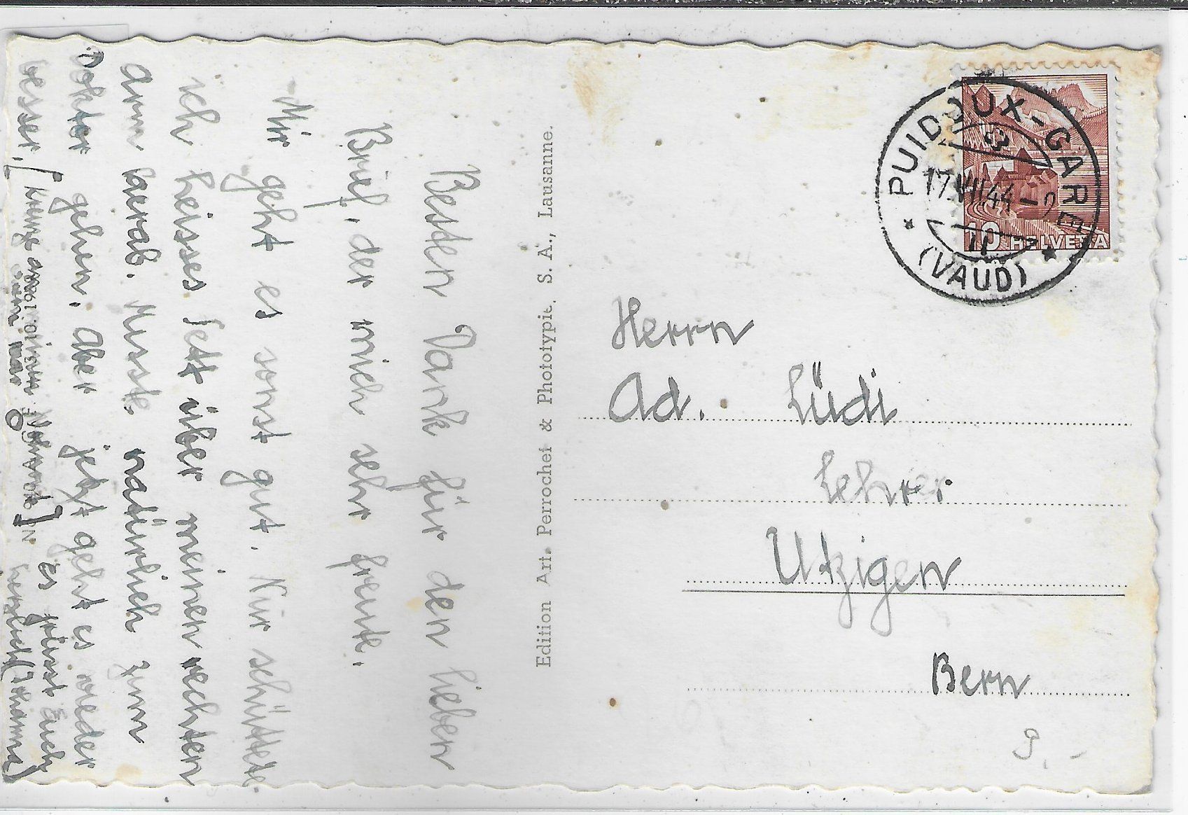 Cartoline postali: Puidoux et Monts Cheseaux – Usato da Ettingen venduto da Kartenplanet 1