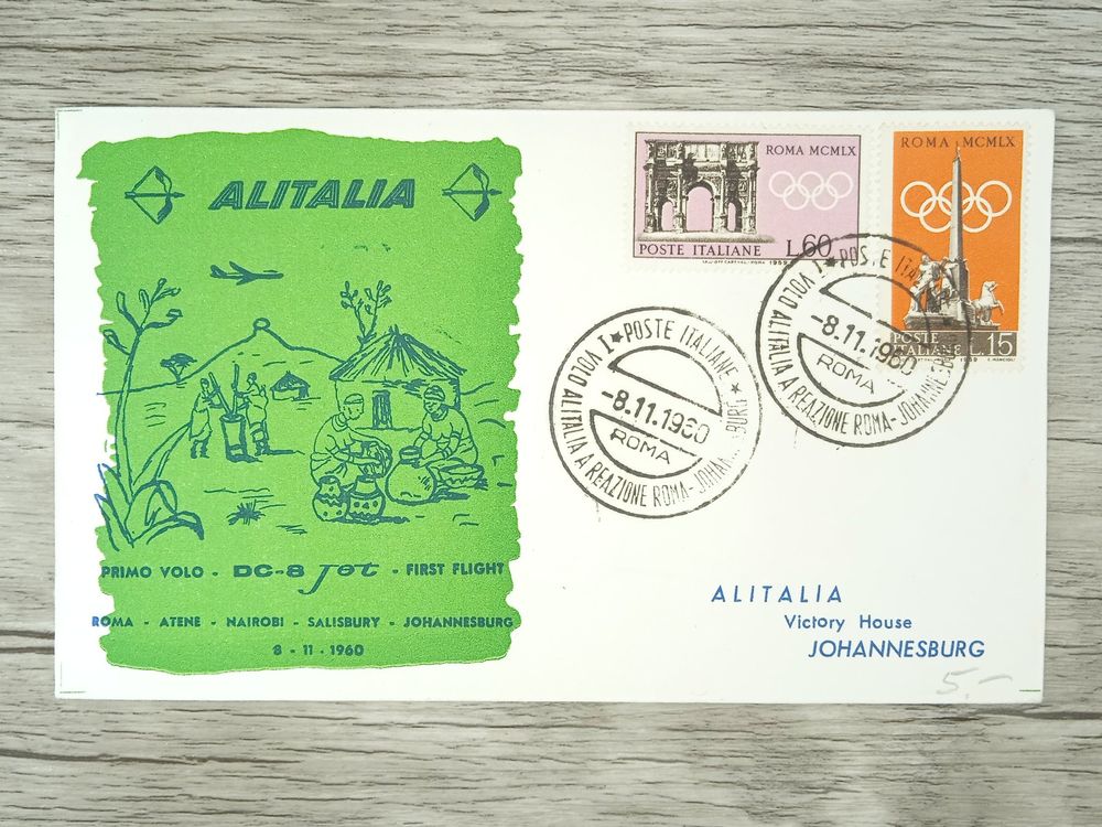 TR75 Enveloppe + Timbre Italie 1960 Theme Aviation (Gebraucht) in ...