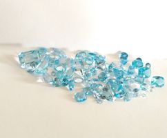Vrai Lot. von 3.65ct Natur Topas 5 Stk. Edelsteine Blau