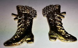 Christbaumschmuck Stiefel Zinn Gold