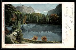 Blausee, Blick über den See zum Birrsto