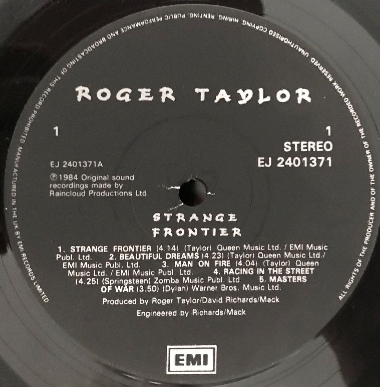 Schallplatten: QUEEN / ROGER TAYLOR - STRANGE FRONTIER - 33 Tours – Gebraucht aus Bussigny von vinyl-pas-cher 2
