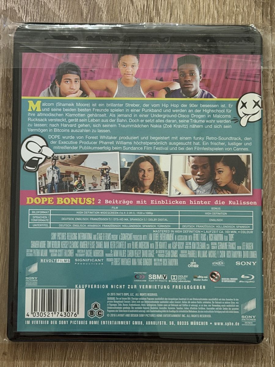Tutti i DVDs: Dope - Bluray – Nuovo (secondo la descrizione) da Stein am Rhein venduto da ricks0r 1