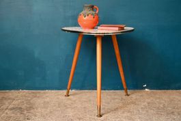 Table tripode pieds compas vintage 60