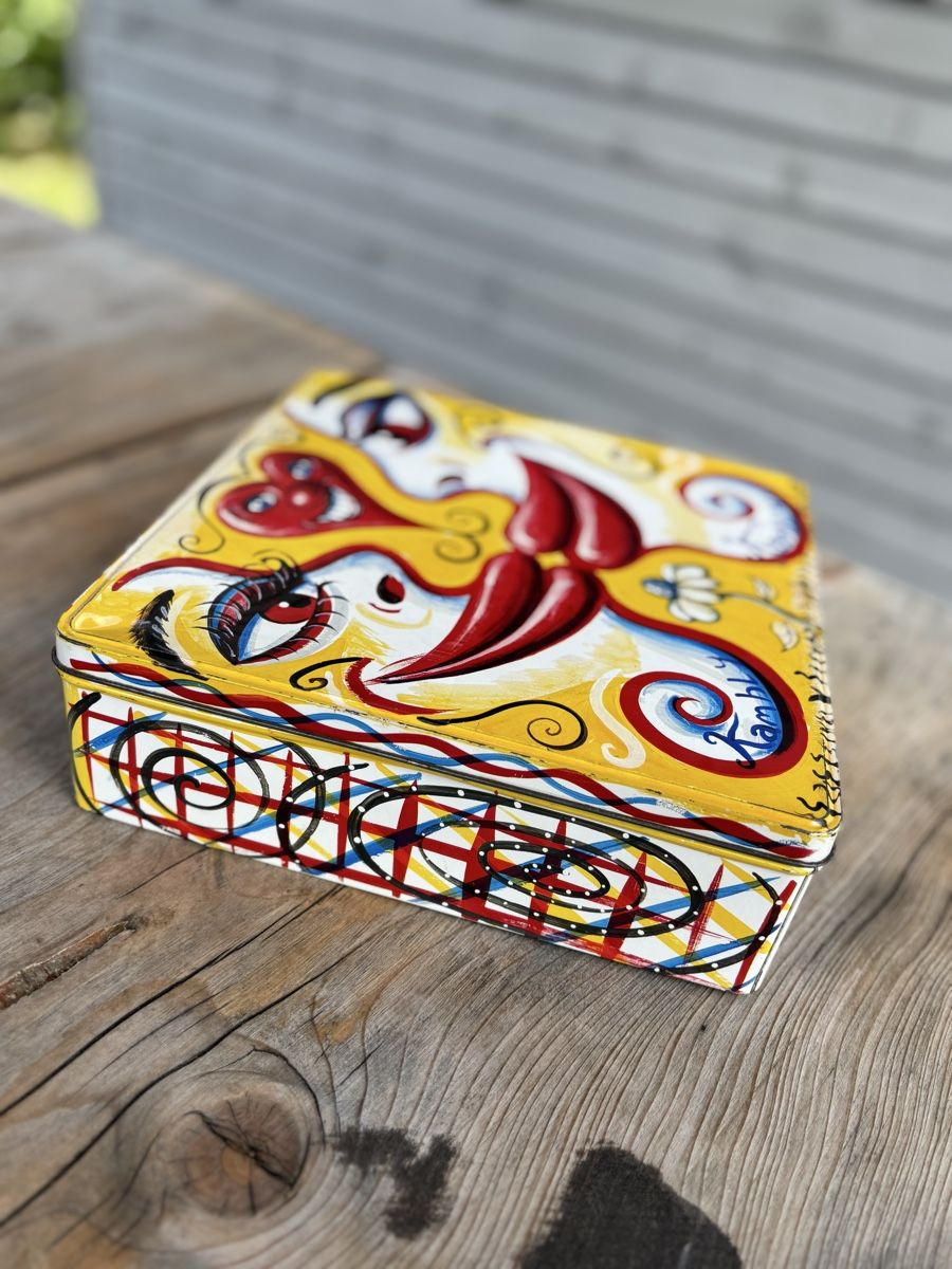 Barattoli: Kambly Blechdose Kenny Scharf 1990  – Usato da Würenlos venduto da Ashley24 3