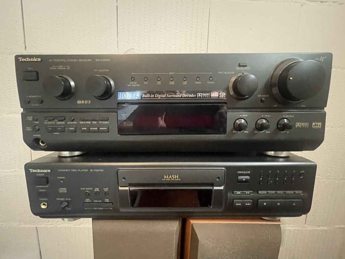Technics Home Cinema: Technics SA-DX940 Receiver CD Player SL-PG490 Lautsprecher – Usato da Horboden venduto da Advance79 1