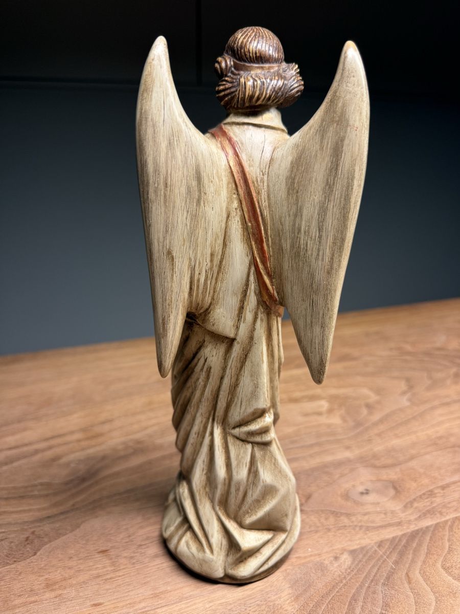 Sculture & Statue: Antiker Engel, Kunstguss, handkol. Ca. 29 cm – Usato da Güttingen venduto da timmikale 1