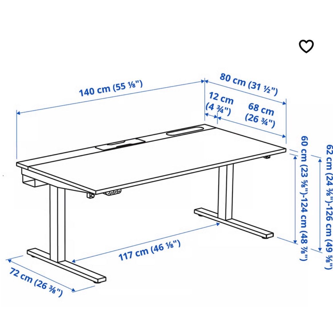 Ikea Scrivanie: IKEA MITTZON Steh/Sitzpult Elektr. – Usato da Küsnacht ZH venduto da reto-ch 3