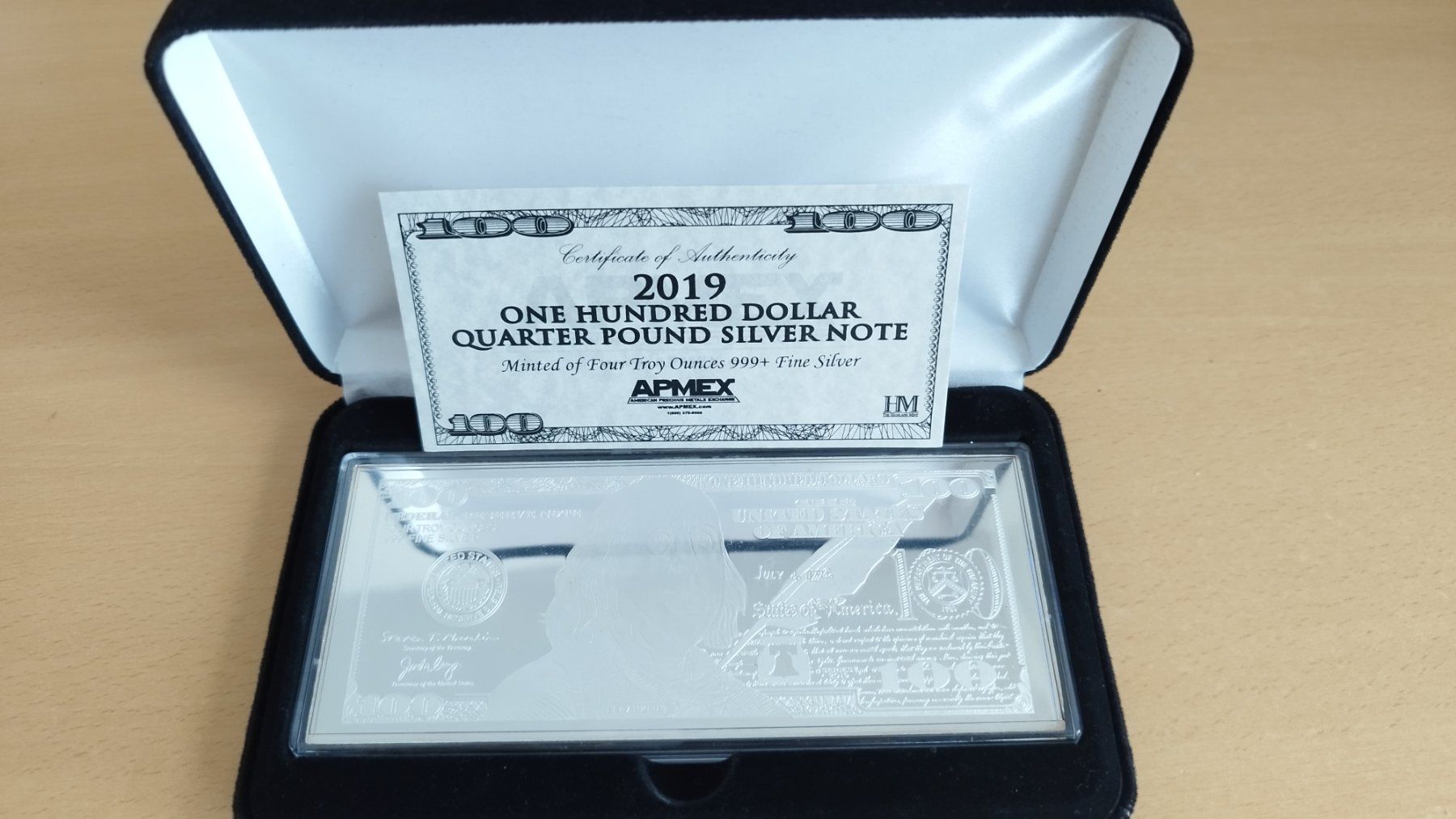 Metalli preziosi: 4 OZ Silberbarren 100 Dollar Note 2019 / .999 Silver – Usato da Zollikofen venduto da JerryNox 3