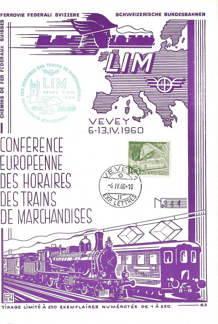 Tutti i francobolli: LIMITED EDITION NR.244 VON 250 – Usato da Ostermundigen venduto da crazy-horse-1840