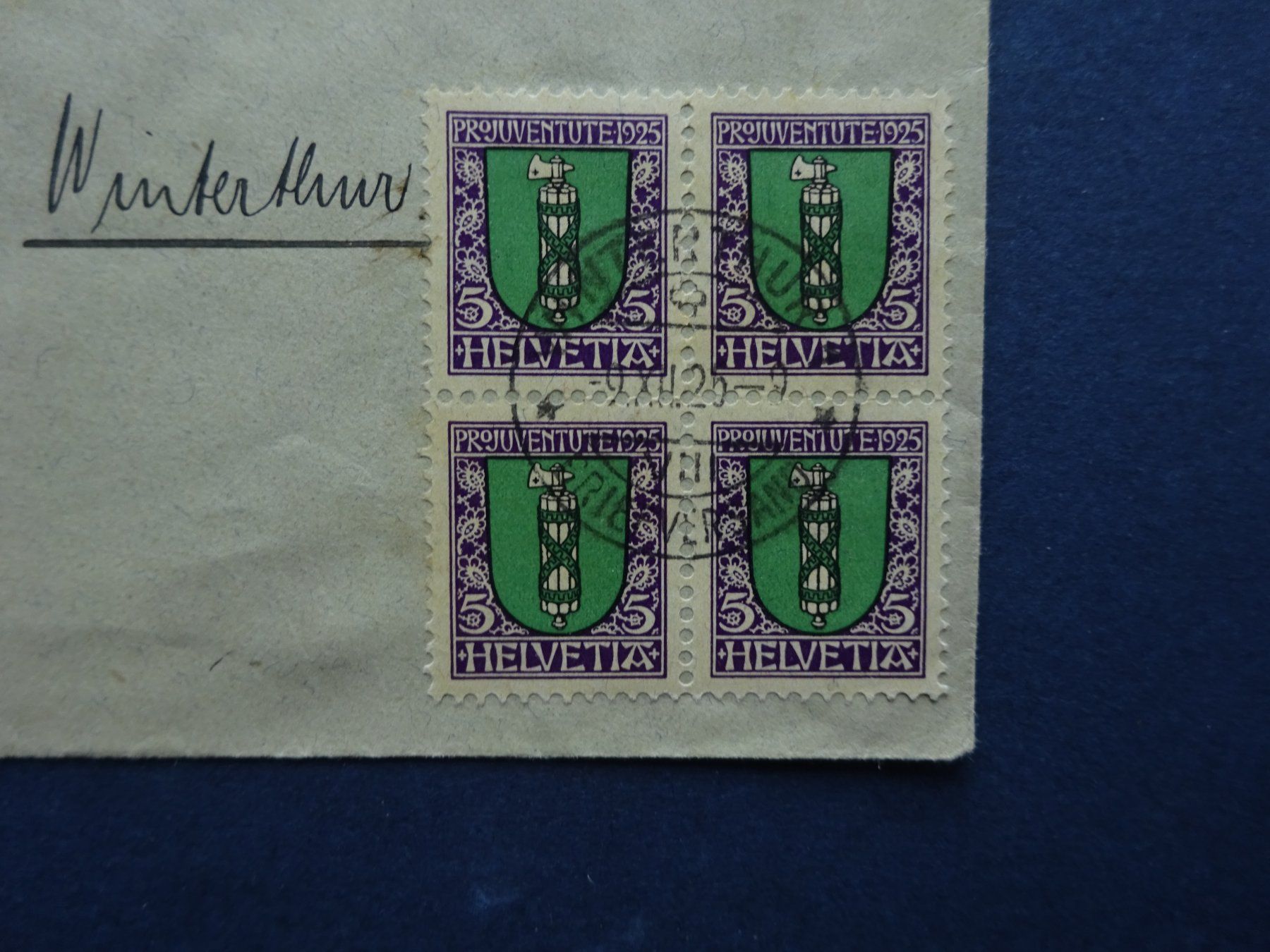 Tutti i francobolli: 1925 Pro Juventute 4er Block Satzbrief – Usato da Appenzell-Steinegg venduto da adi1975 5
