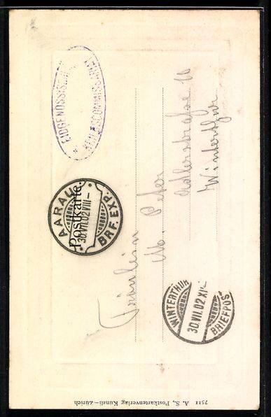 Cartoline postali: AK Aarau, Zschokke-Denkmal – Usato da Berlin venduto da bartko-reher 1