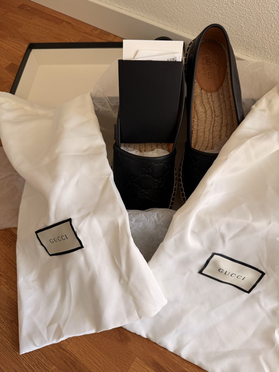 Gucci Damenschuhe: Gucci Espadrilles schwarz Leder Grösse 40 mit Box – Gebraucht aus Zürich von MaryPotter 5