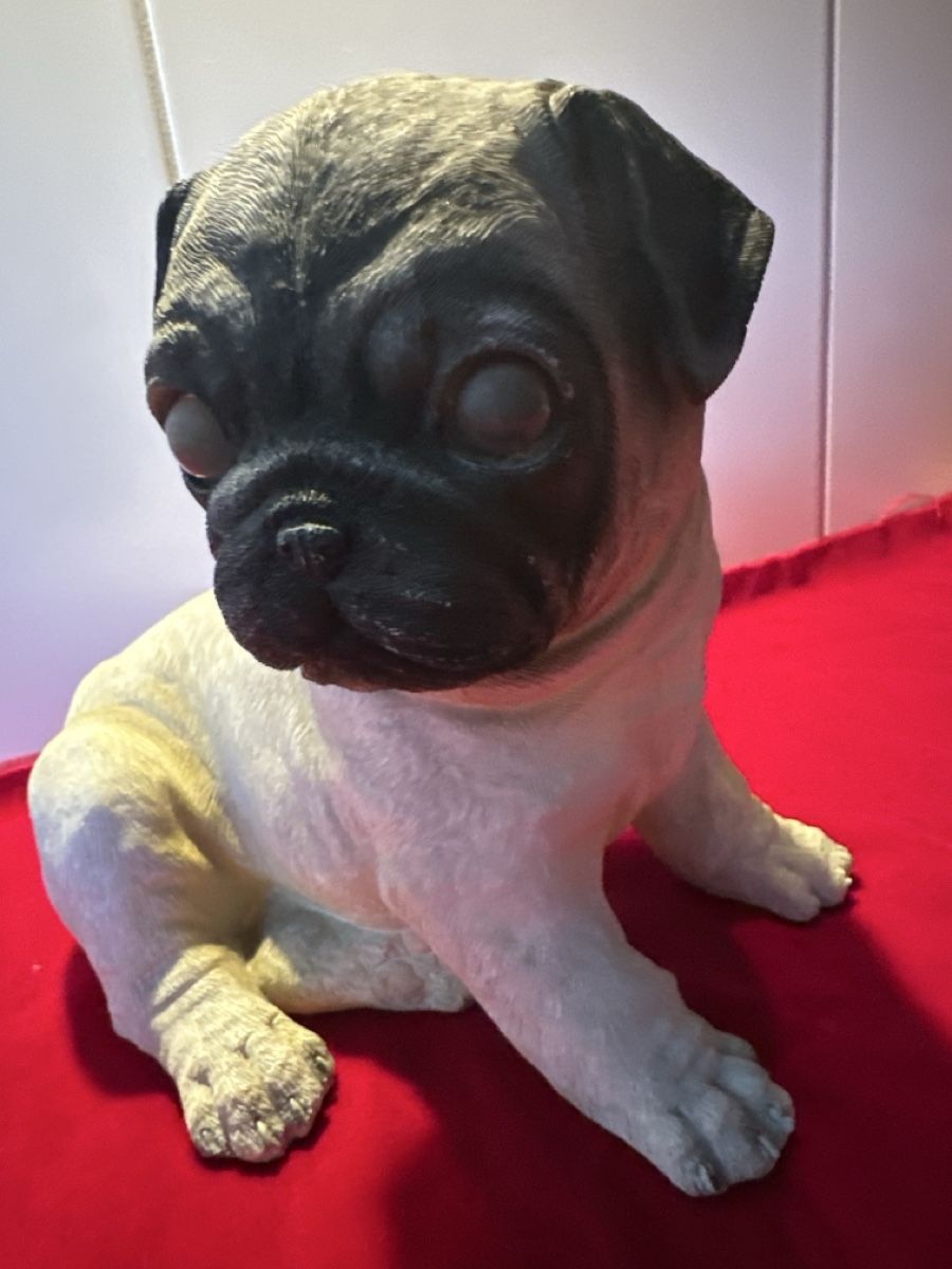 Statuette: Mops Figur Dekoobjekt aus Kunstharz – Usato da Zürich venduto da Chaeffeler 3