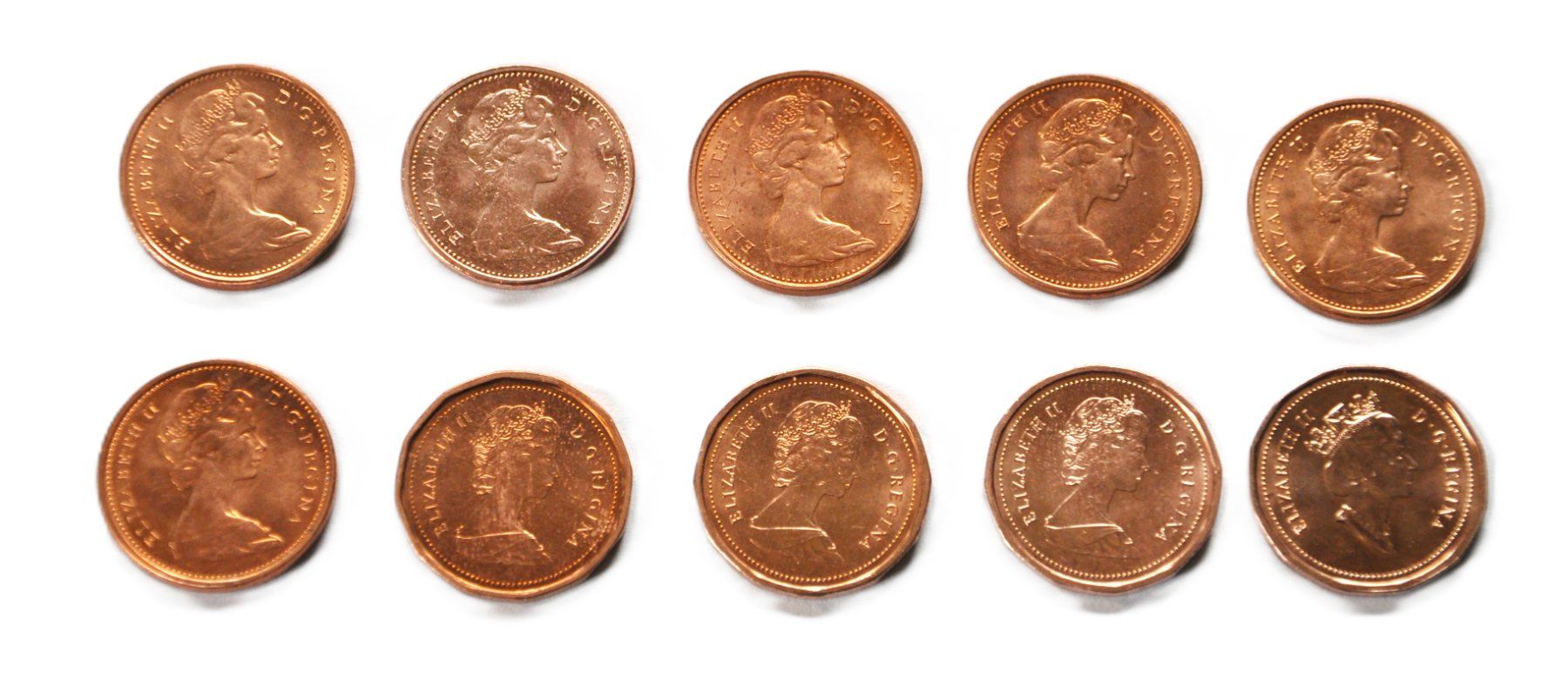 Toutes les monnaies: 10 x 1 Cent Canada – D'occasion à Grabs par Fadenquarz 1