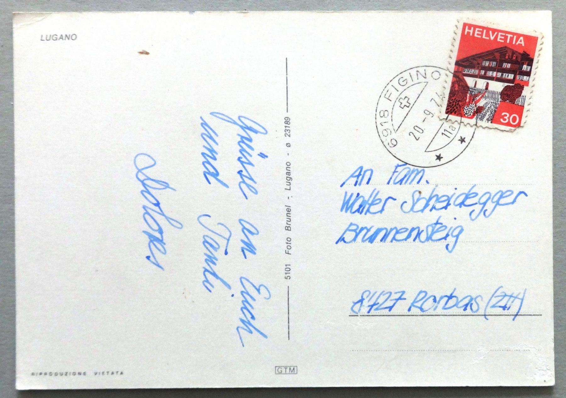Cartes postales: Lugano – D'occasion à Fétigny par Billy2miny 1