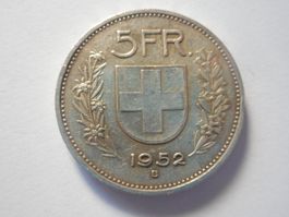 5 Fr. 1952 silber rar