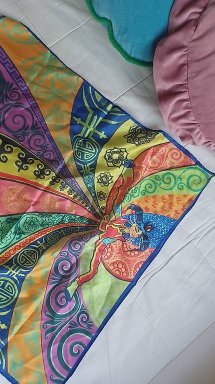 Foulards, Tücher & Schals: 100% Seidenschal aus Kasachstan  – Gebraucht aus Burgdorf von Damlaf_9 2