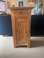 Massivholz Beistelltisch mit Schublade & Türchen