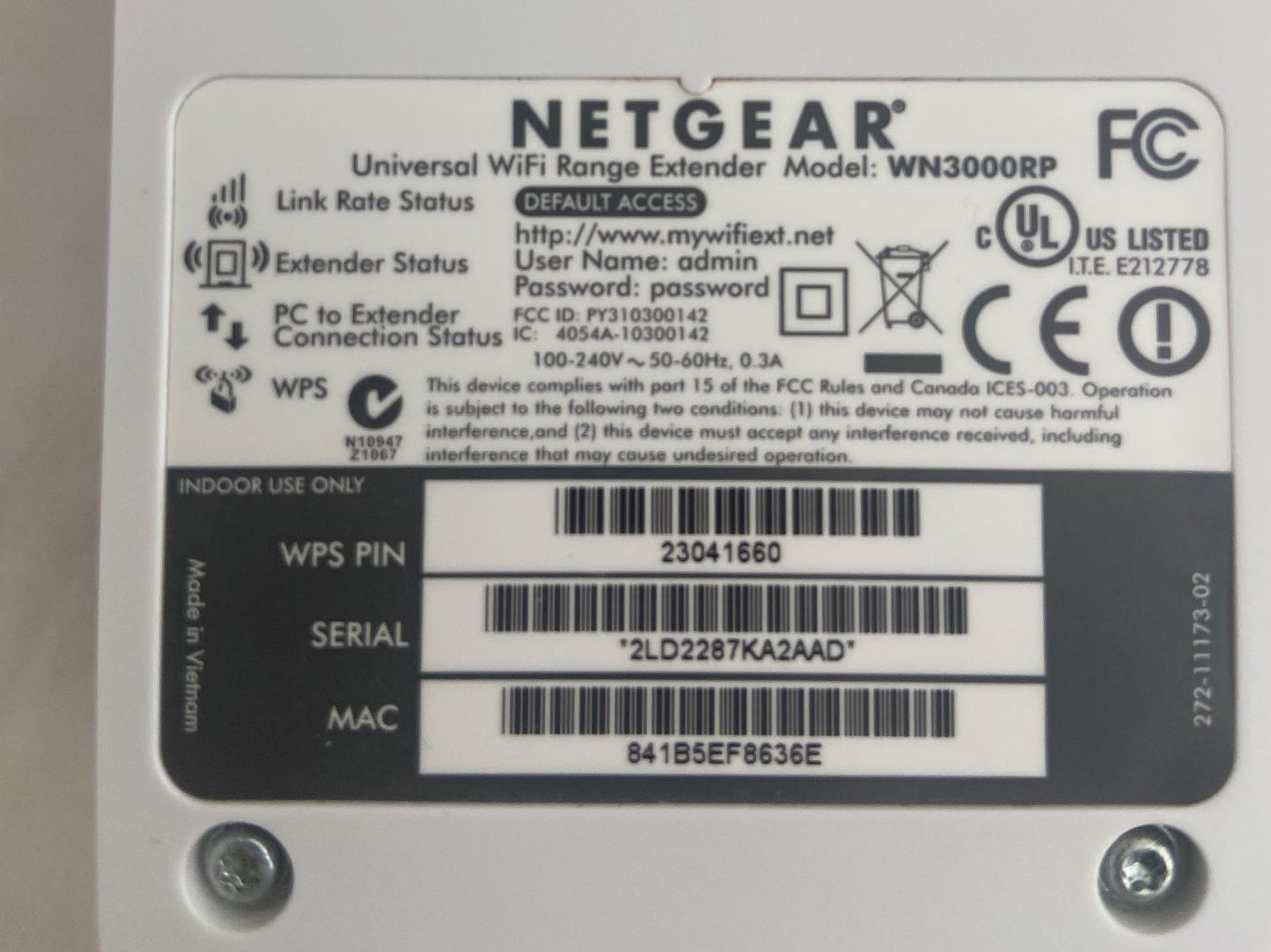 Amplificateurs: Netgear WiFi Range Extender WN3000RP – D'occasion à Olten par Aaa24 1