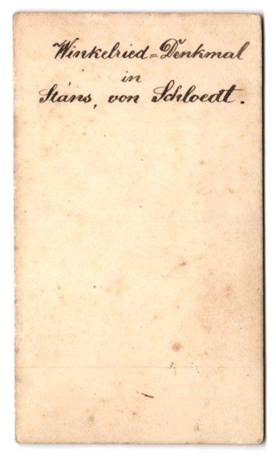 Fotografie &  Plakate: Fotografie Stans, das Winkelried-Denkmal – Gebraucht aus Berlin von bartko-reher 1