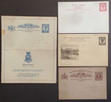 QUEENSLAND approx. 1890–1900: 4 Postal Stationaries, *