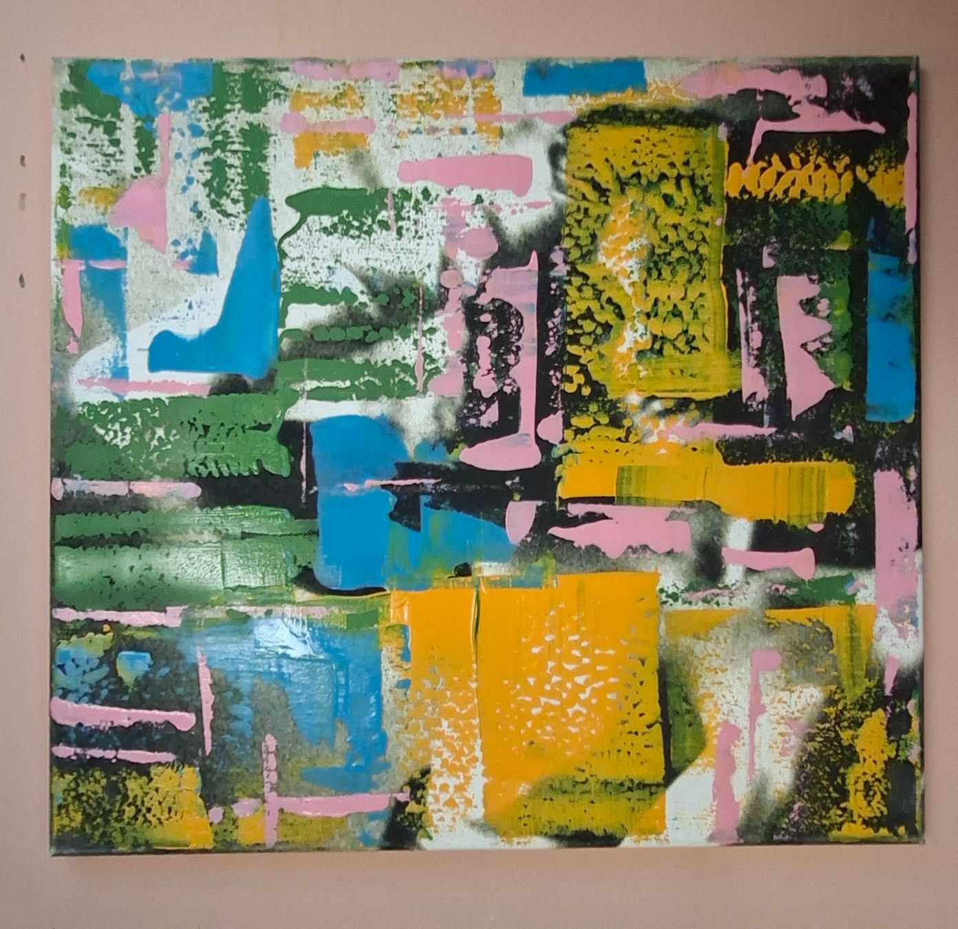 Tableaux: Gemälde Sommerfarben handmade 43×47 – Neuf (Voir description) à Riehen par Steinbock1970